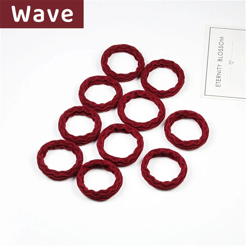 10PCS Women Girls Simple Basic Elastic Hair Bands Ties Scrunchie Ponytail Holder Rubber Bands Fashion Headband Hair Accessories
