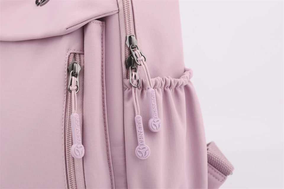 Waterproof Nylon Backpack Women Casual Simple Daypack Large Capacity Schoolbag for Girls Lightweight Back Pack Ladies Travel Bag