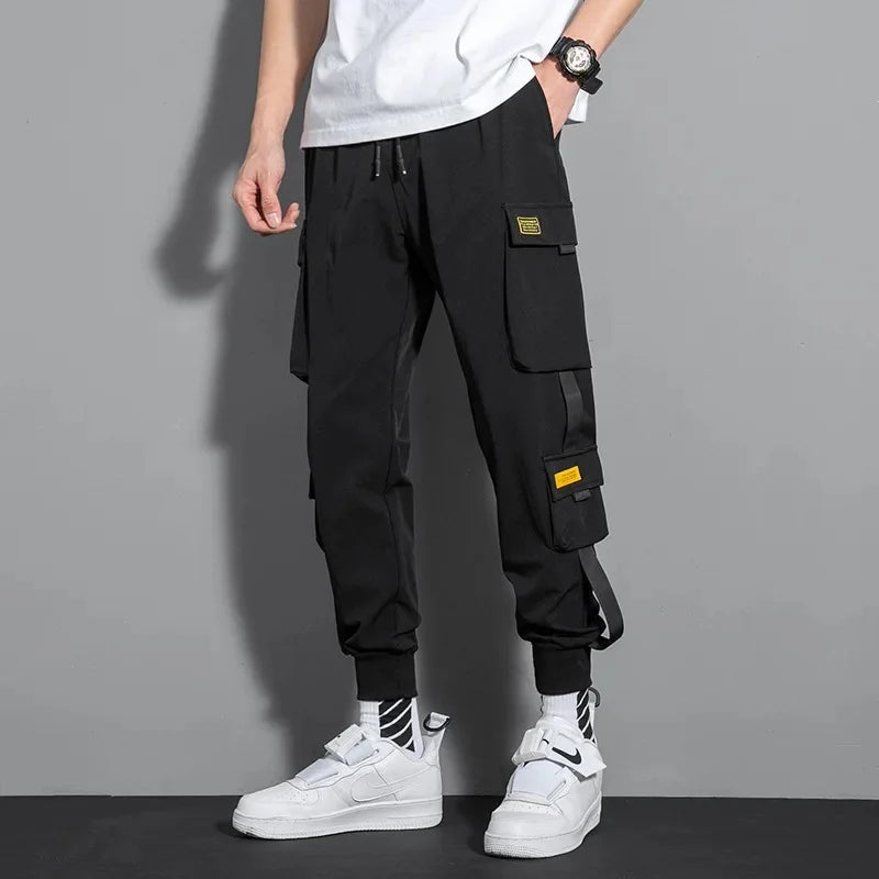 Men's Cargo Pants Summer Thin Work Trousers Loose-Fit Plus Sizes Casual Pants Sweatpants For Men - Clikcy