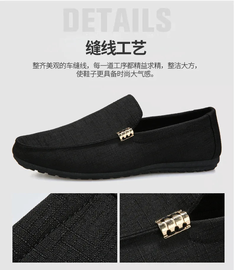 Black Loafers for Men Soft Bottom Casual Shoes Classic Comfort Moccasins Shoes Man Flat Driving Shoes Light Male Walking Sneaker