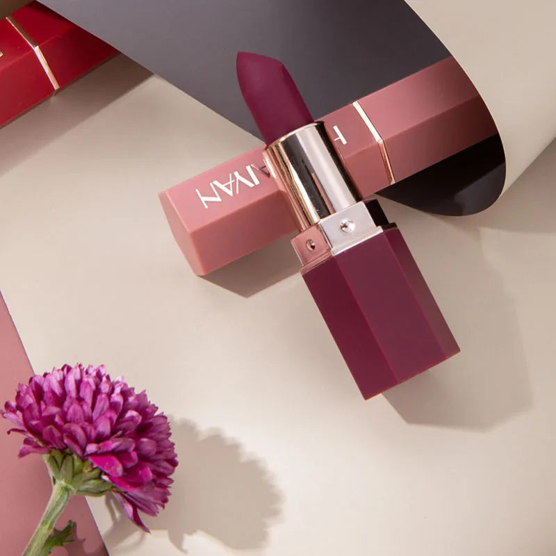 Nude Matte Lipstick Velvet Lipsticks Waterproof Long Lasting Non-stick Cup Lip Stick Not Fading Sexy Red Pink Makeup Cosmetics - Clikcy