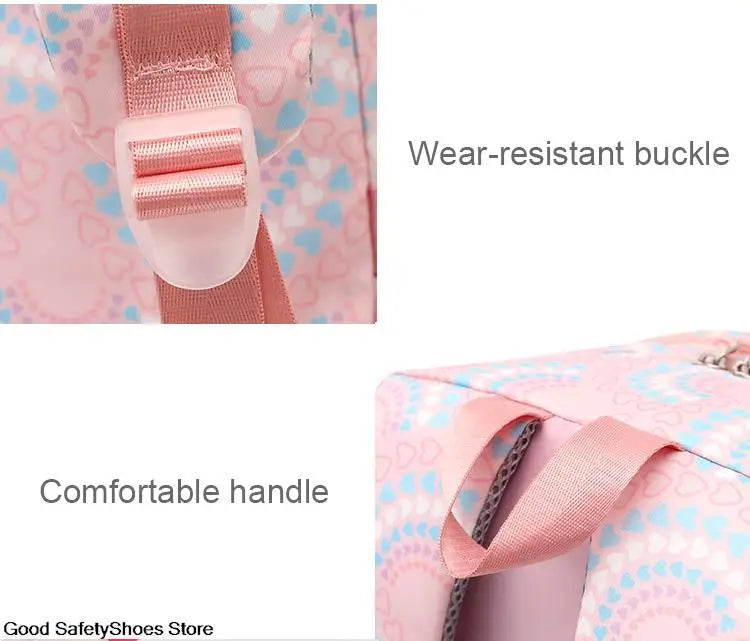 Rolling School Bags for Girls Backpack Children Waterproof School Backpacks with Wheels Middle School Trolley Luggage Back Pack - Clikcy