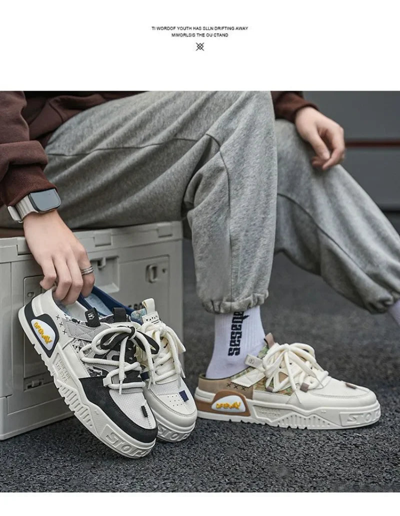 2025Summer Fashion Designer Men Half Slipper Breathable Casual Platform Shoes Lightweight Sneakers Outdoor Walking Flats Loafers