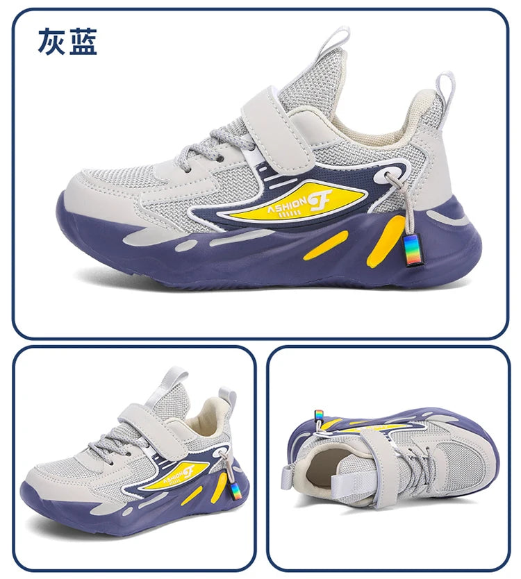 Kids' Sneakers Children Casual Sports Shoes for Boys Breathable Summer Mesh Kids Hook&Loop Students Girls School Running Shoes - Clikcy