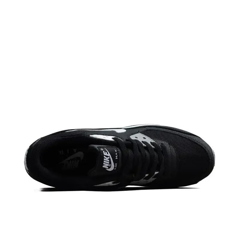 Nike Air Max 90 Men's and Women's Running Shoes Breathable Retro Waffle Shoes Forrest Gump Shoes Black and White Gray/white Hook