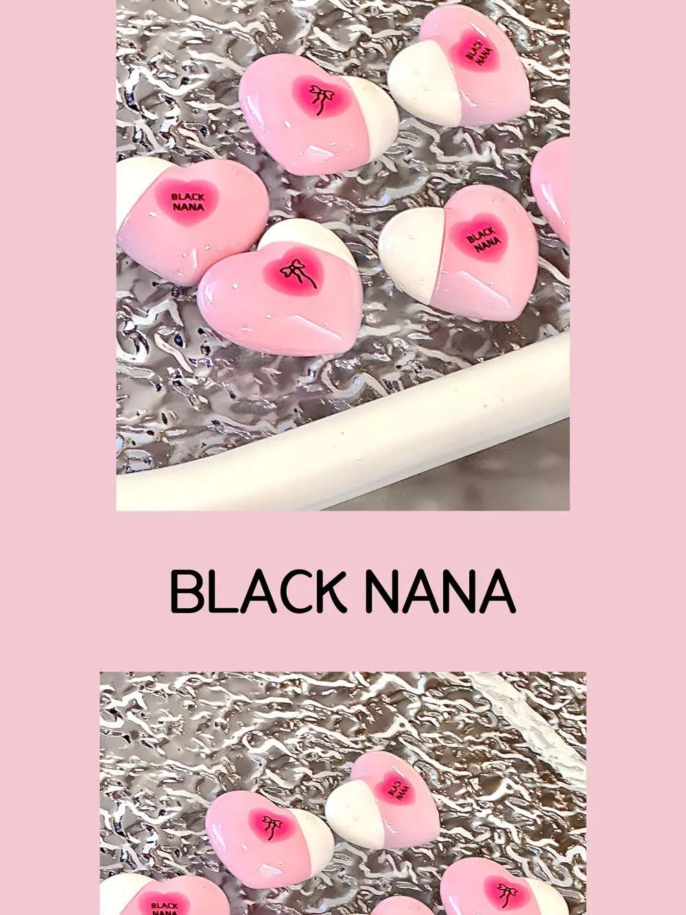 Black Nana Lip Gloss Cute Heart Shaped Lip Glaze CPNP Verified Lipstick Long Lasting Hydrating Natural Make Up Cosmetic - Clikcy