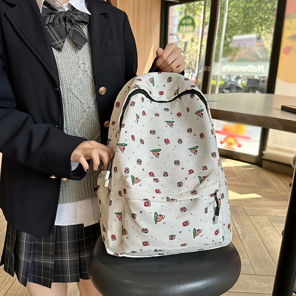 Instagram Cute Cartoon Printed Backpack Harajuku Ulzzang Japanese Soft Girl Bag Girl Backpack - Clikcy