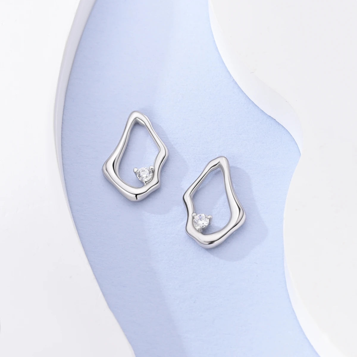 Original 925 Sterling Silver Women Hoop Earrings High Quality Shine Zircon U Shaped Classic Style Earring For Women Jewelry Gift - Clikcy