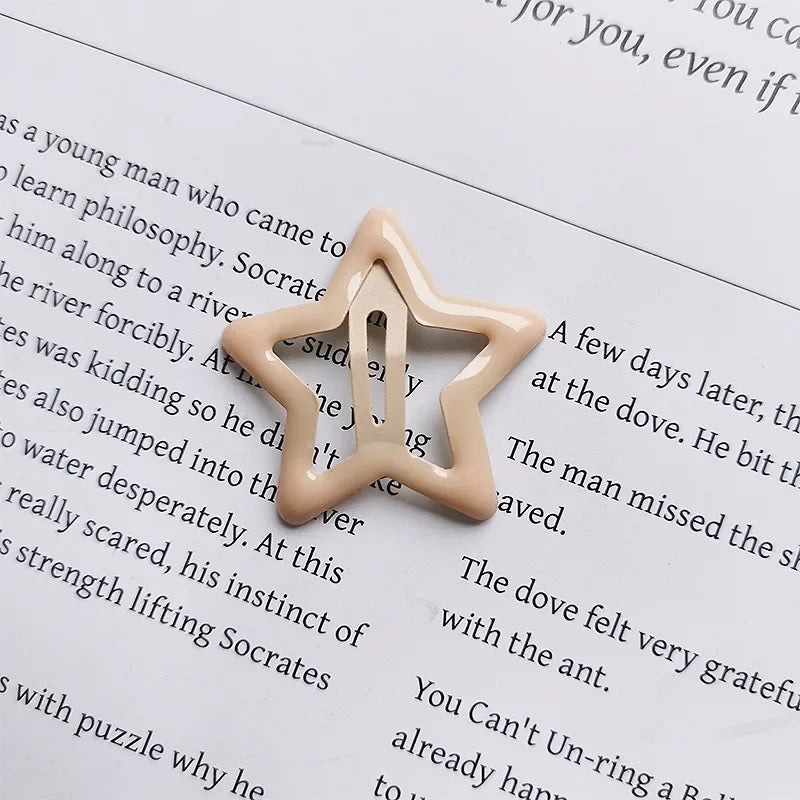 10pcs Colorful Star BB Hair Clips Girls Y2K Cute Star Barrettes Women Simple Metal Snap Clip Headdress Hair Jewelry Accessories - Clikcy