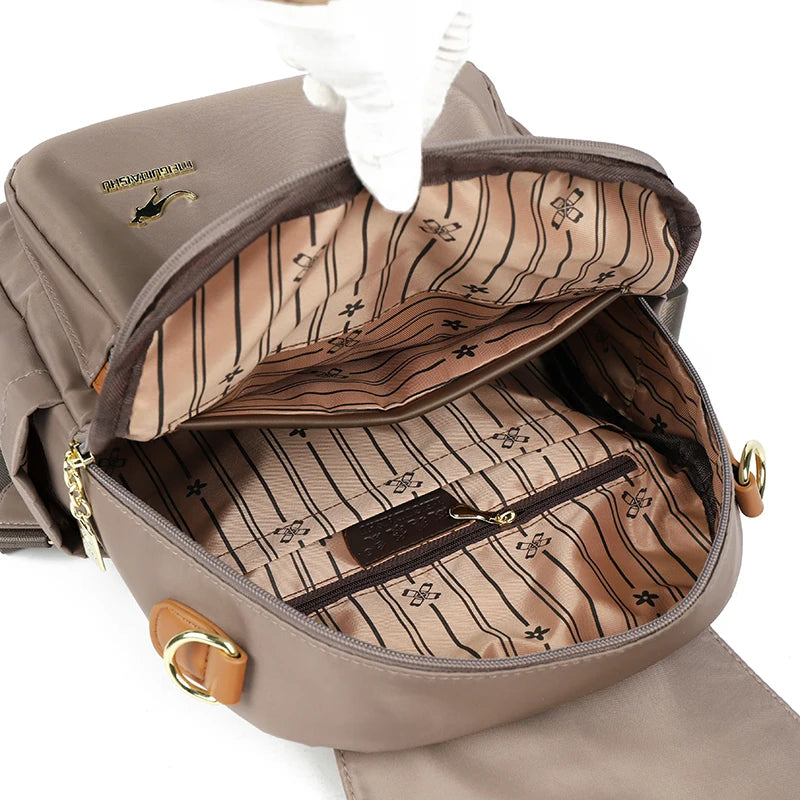 Cute Pendant Backpack Women Waterproof Nylon Back Pack Fashion College Daypack High Capacity School Bag for Girls Travel Bag - Clikcy