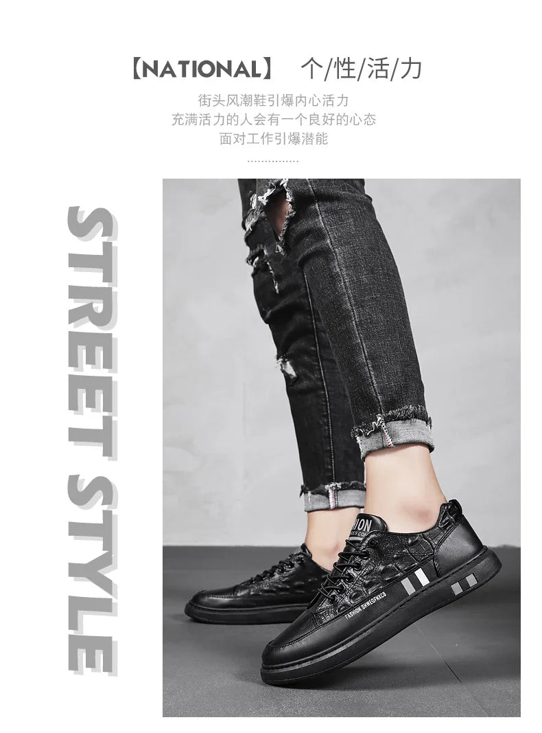 Men's Flats Shoes Luxury Men's Sneakers Spring Autumn 2024 Outdoor Sport Shoes for Men Fashion Vulcanized Shoe Tenis Para Hombre - Clikcy