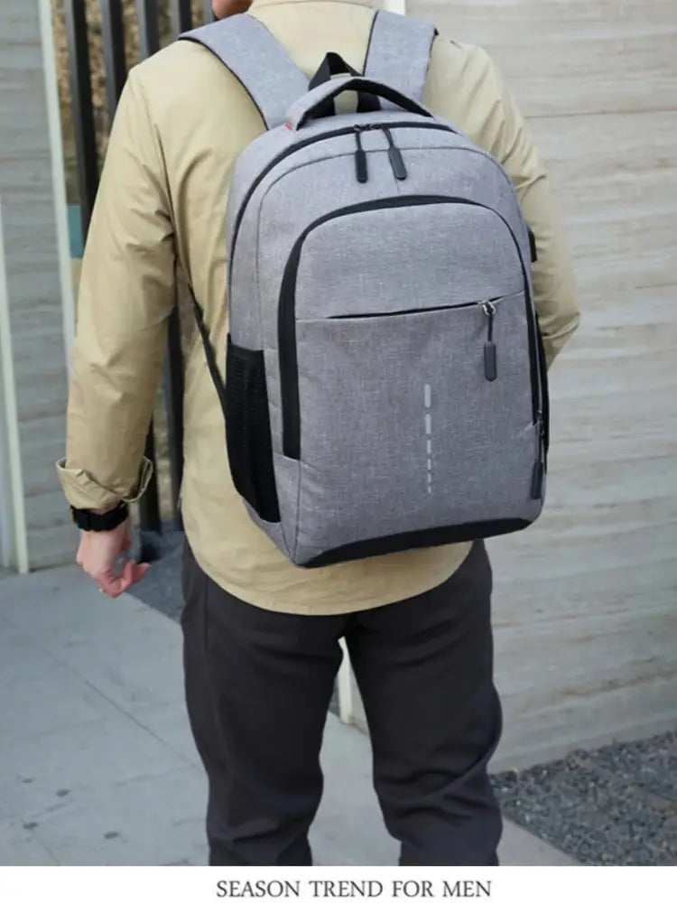 Mens BackPack LargeCapacity Simple Fashion Travel Female Student ComputerBag - Clikcy