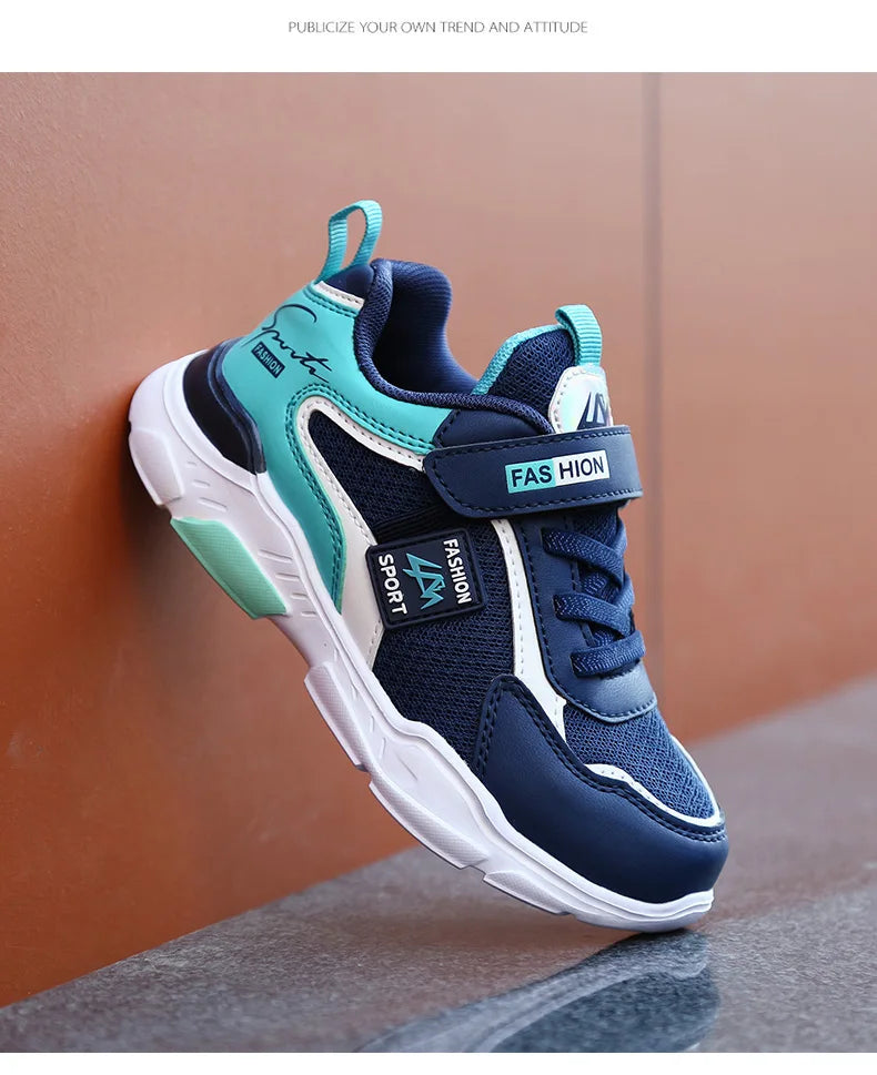 Kids' Sneakers Children Casual Sports Shoes for Boys Breathable Summer Mesh Kids Hook&Loop Students Girls School Running Shoes - Clikcy