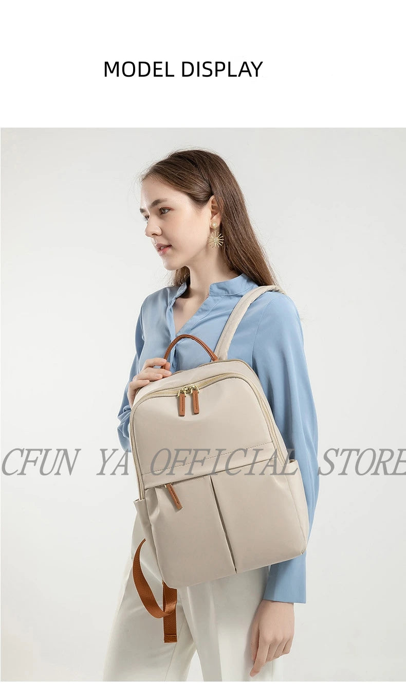 CFUN YA Luxury  2024 Summer Trend Women Backpack 14 Inch Laptop Bag Pack Travel Student Schoolbag Teen Girls Bookbag рюкзак женс - Clikcy