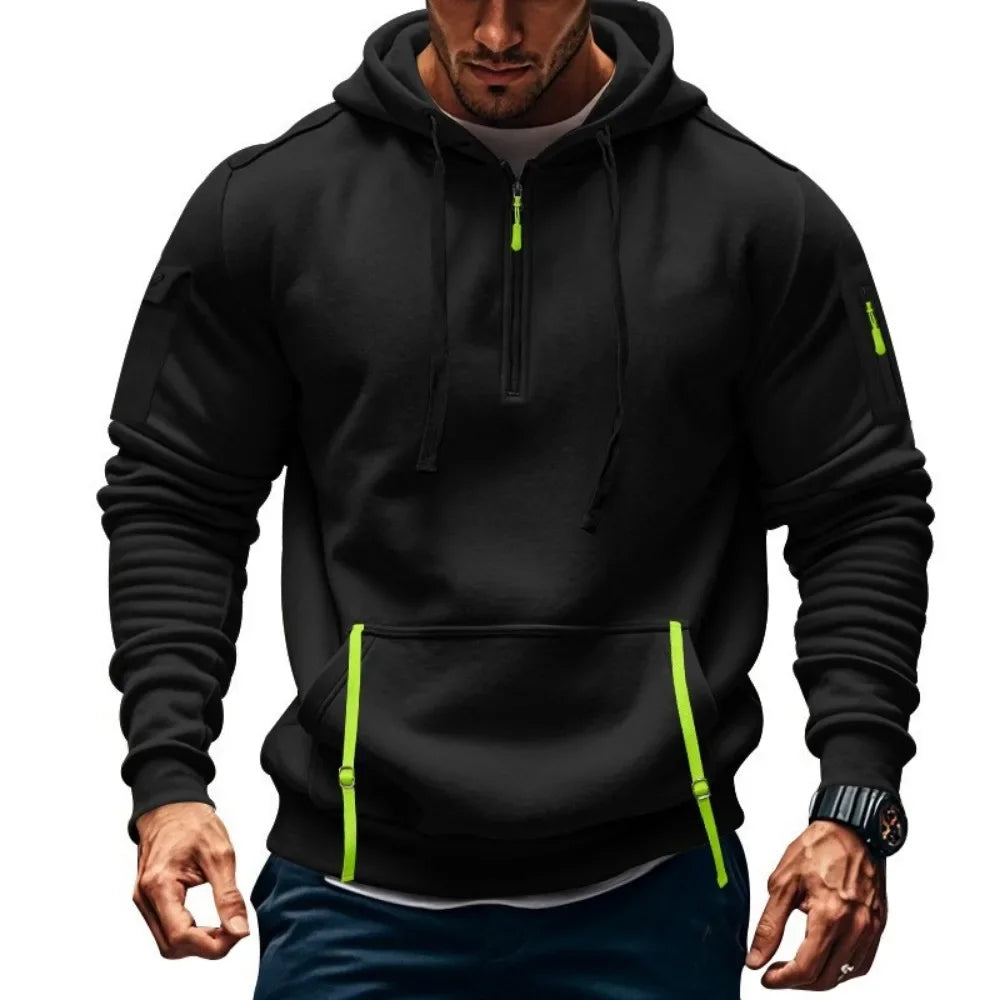 New Trendy Drop Shoulder Hooded Sweatshirt Men's Pullover Fashion Sweatshirt Casual Hoodie Jacket S-XXXL - Clikcy