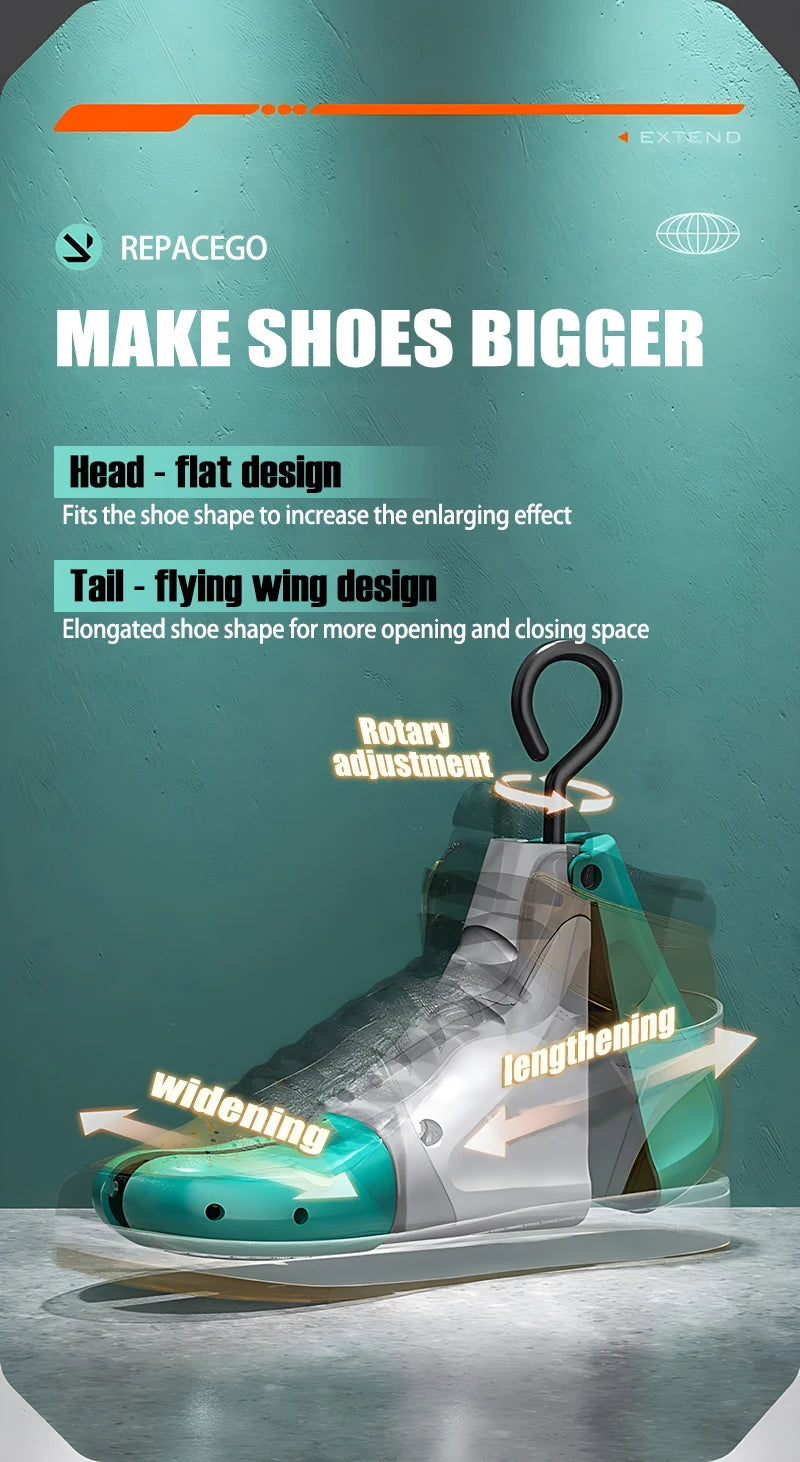 Repacego 2Pcs Shoe Stretcher Shoe Trees Universal Unisex Women Men Adjustable Length Width high top Expander Extender Keeper - Clikcy