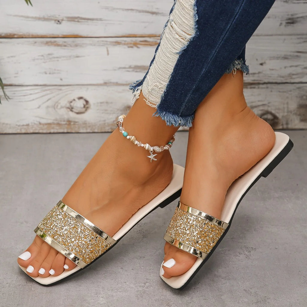 2024 New Designer Casual Flat Fashion Shoes Women Elegant Slip on Walking Slippers Lightweight Comfortable Shoes Slides Women - Clikcy