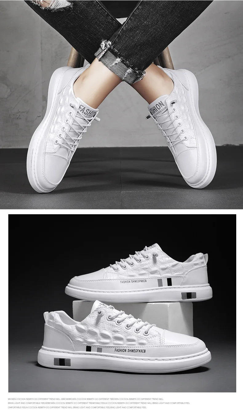 Men's Flats Shoes Luxury Men's Sneakers Spring Autumn 2024 Outdoor Sport Shoes for Men Fashion Vulcanized Shoe Tenis Para Hombre - Clikcy