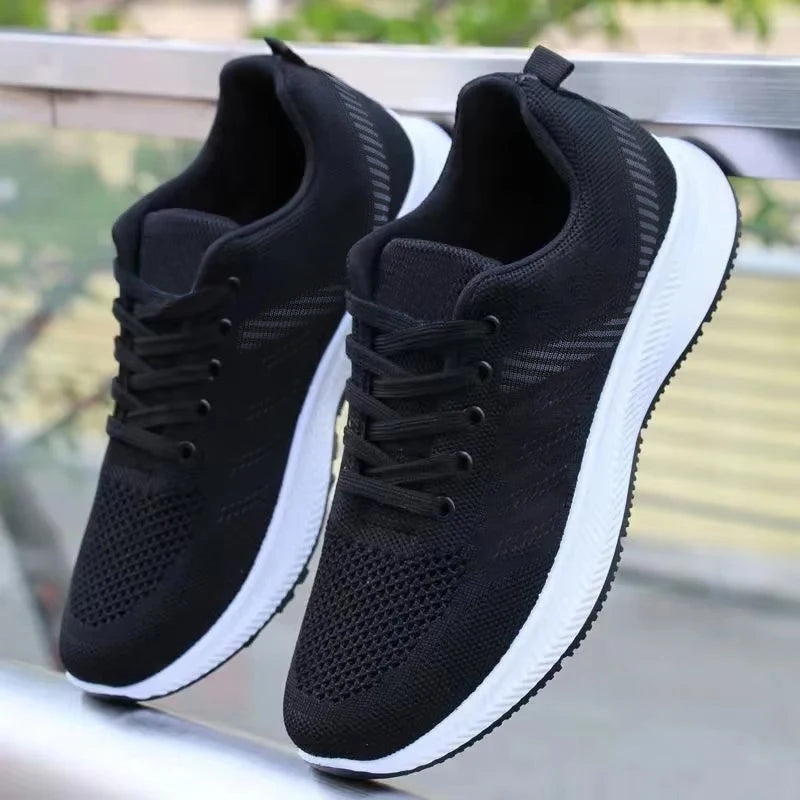 Men's casual light mesh sports shoes summer breathable cool running shoes fashion soft sole comfortable non slip male'ssneakers - Clikcy