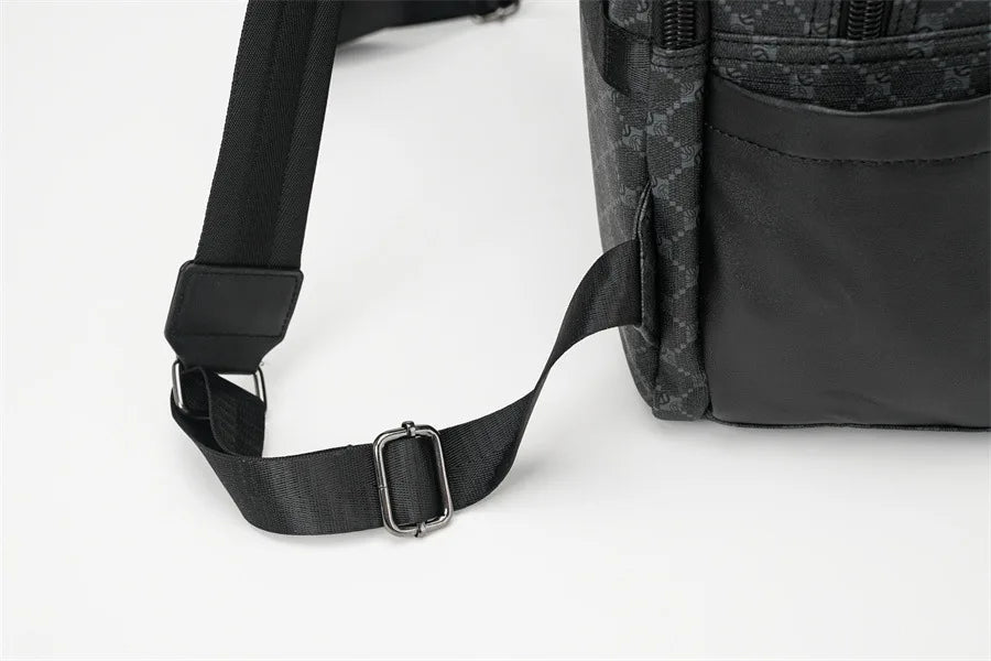 Fashion Business Men Backpack Luxury Double Layer Men's Backpacks Floral Plaid Laptop Backpack Male Schoolbag Travel Back Bag - Clikcy