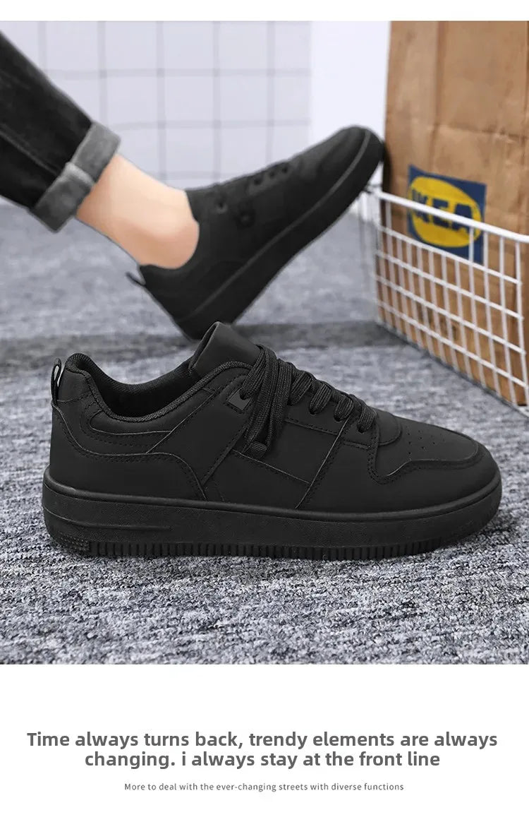 Men's Breathable Spring Summer Casual Shoes Student Fashion All-Match Lightweight Sporty Board Shoes Comfortable Rubber Sole