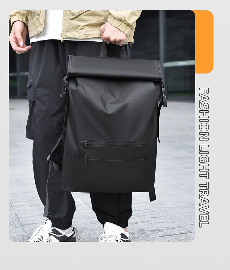 Travel Backpack Outdoor Camping Hikking Climbing Duffel Bag Sport Fitness Rucksack Casual Folding Rolling Mouth Double Knapsack - Clikcy