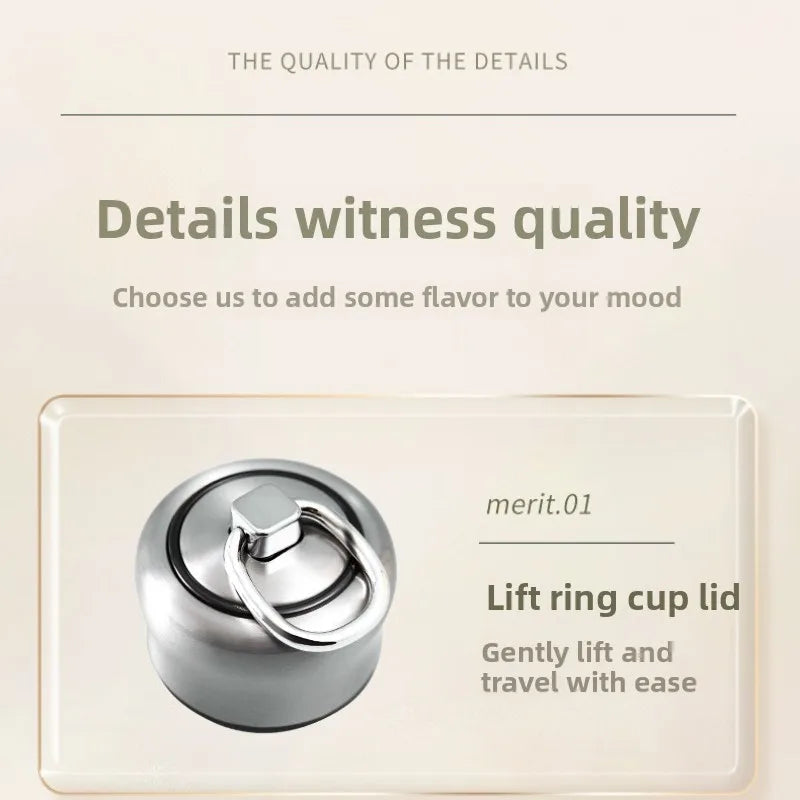 300ml Portable 304 Stainless Steel Insulated Cup Double Wall  Coffee Mug Leak-Proof Mini Water Bottle Outdoor Travel Office - Clikcy