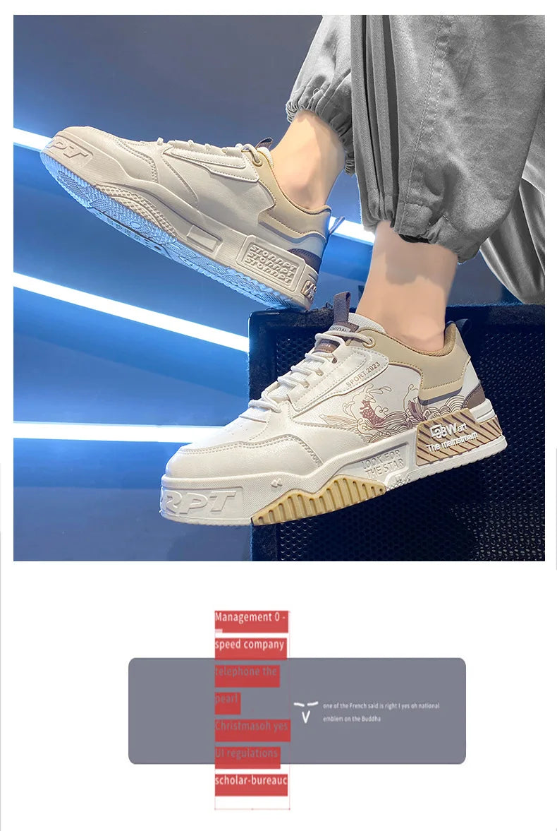 Skateboarding Shoes for Men Male Running Breathable Sports board White Shoes Sneakers Men Shoes Brand Casual Shoes for Men - Clikcy