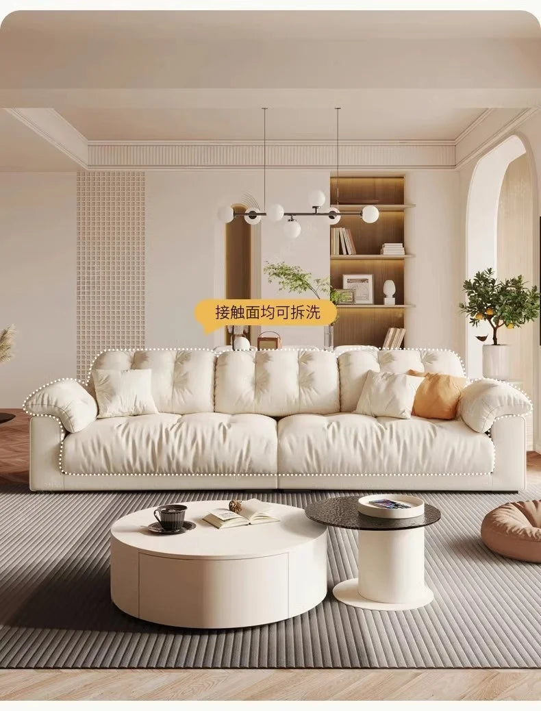 Nordic Modern Living Room Sofa Luxury Designer Fluffy Loveseat Lazy Sofa Lounge Cloud Divano Da Soggiorno Furniture Home - Clikcy