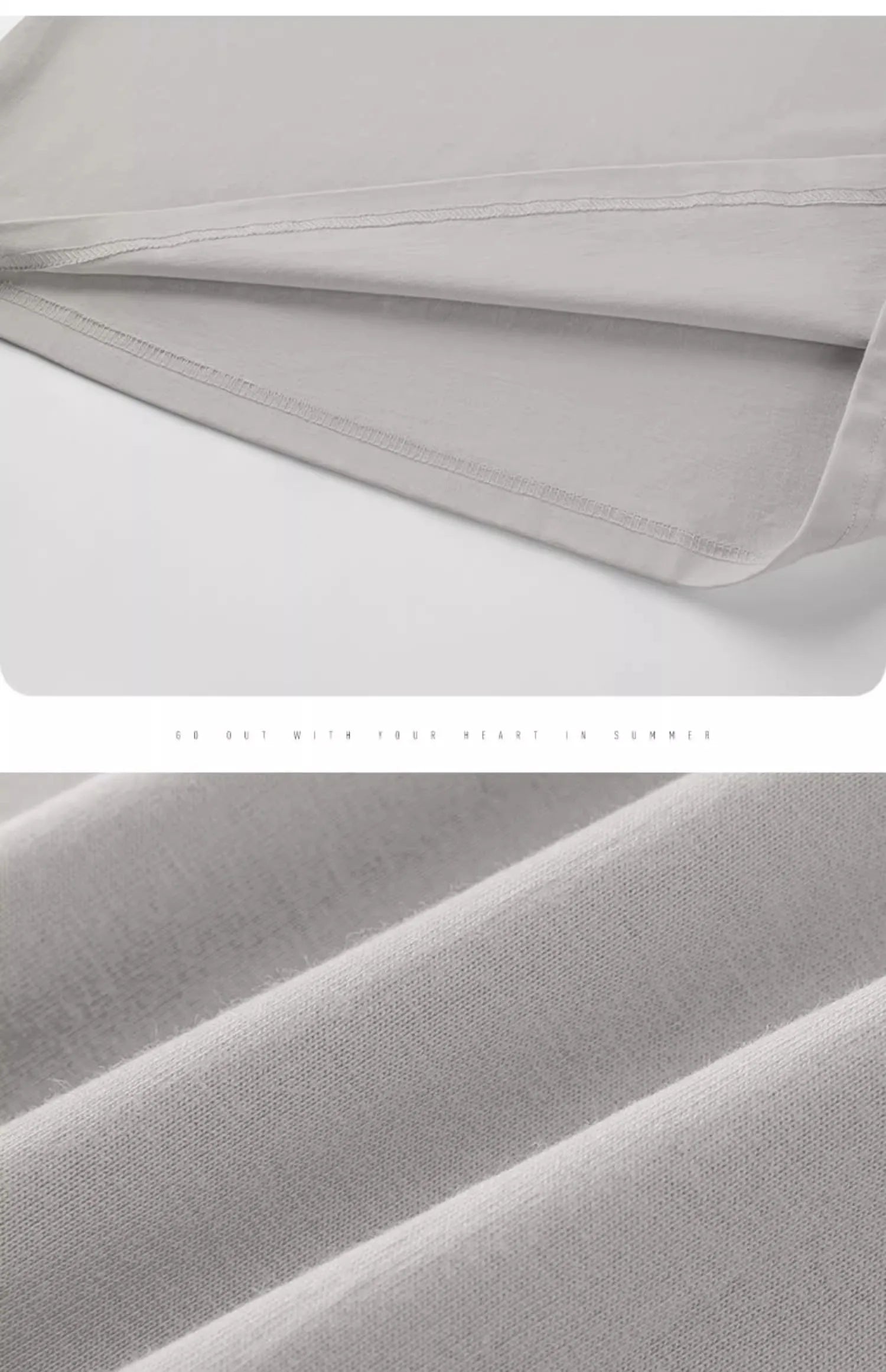 Heavyweight round neck pure cotton short sleeved t-shirt loose solid color white t men's and women's bottom shirt solid color - Clikcy