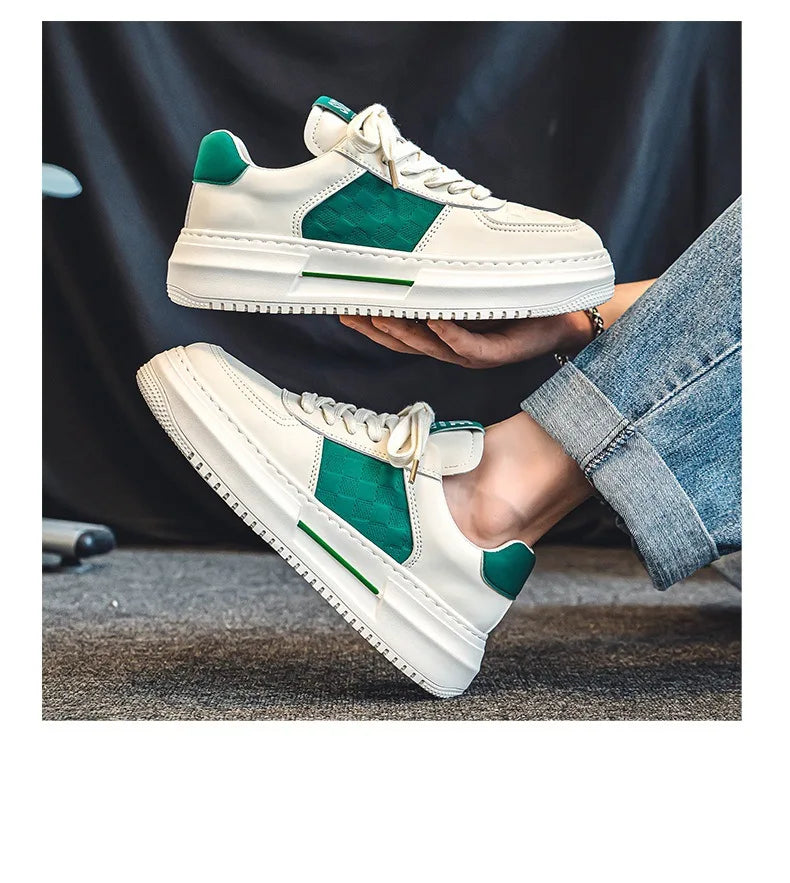 Men's Casual Shoes 2025 New Fashion Platform Shoes Outdoor Casual Sneakers Men Street Skate Shoe Lace-up Shoes Zapatillas Hombre - Clikcy