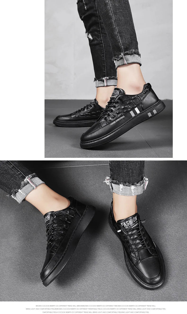 Men's Flats Shoes Luxury Men's Sneakers Spring Autumn 2024 Outdoor Sport Shoes for Men Fashion Vulcanized Shoe Tenis Para Hombre - Clikcy