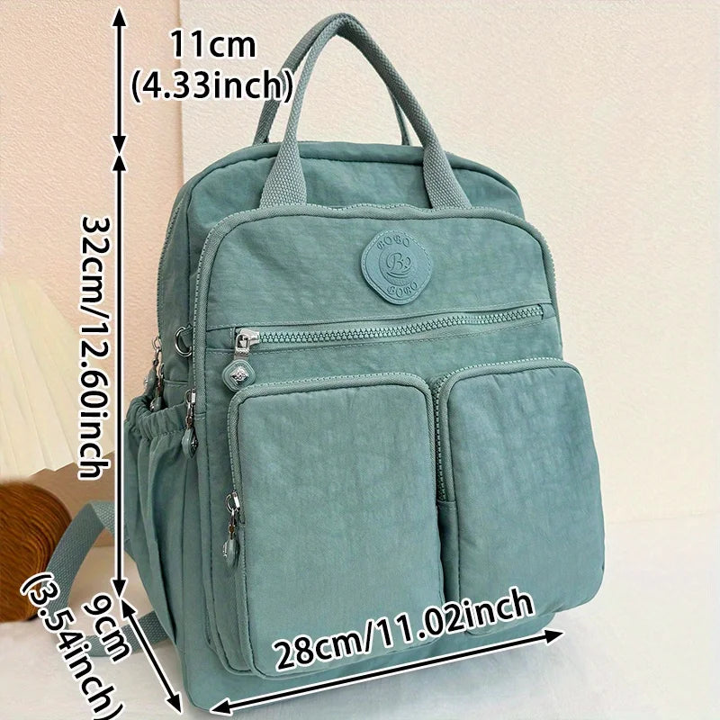 Large Capacity Backpack for Women Multi-pockets Nylon Women's Bag Causal Waterproof School Bags Laptop Backpack Stylish Backpack - Clikcy