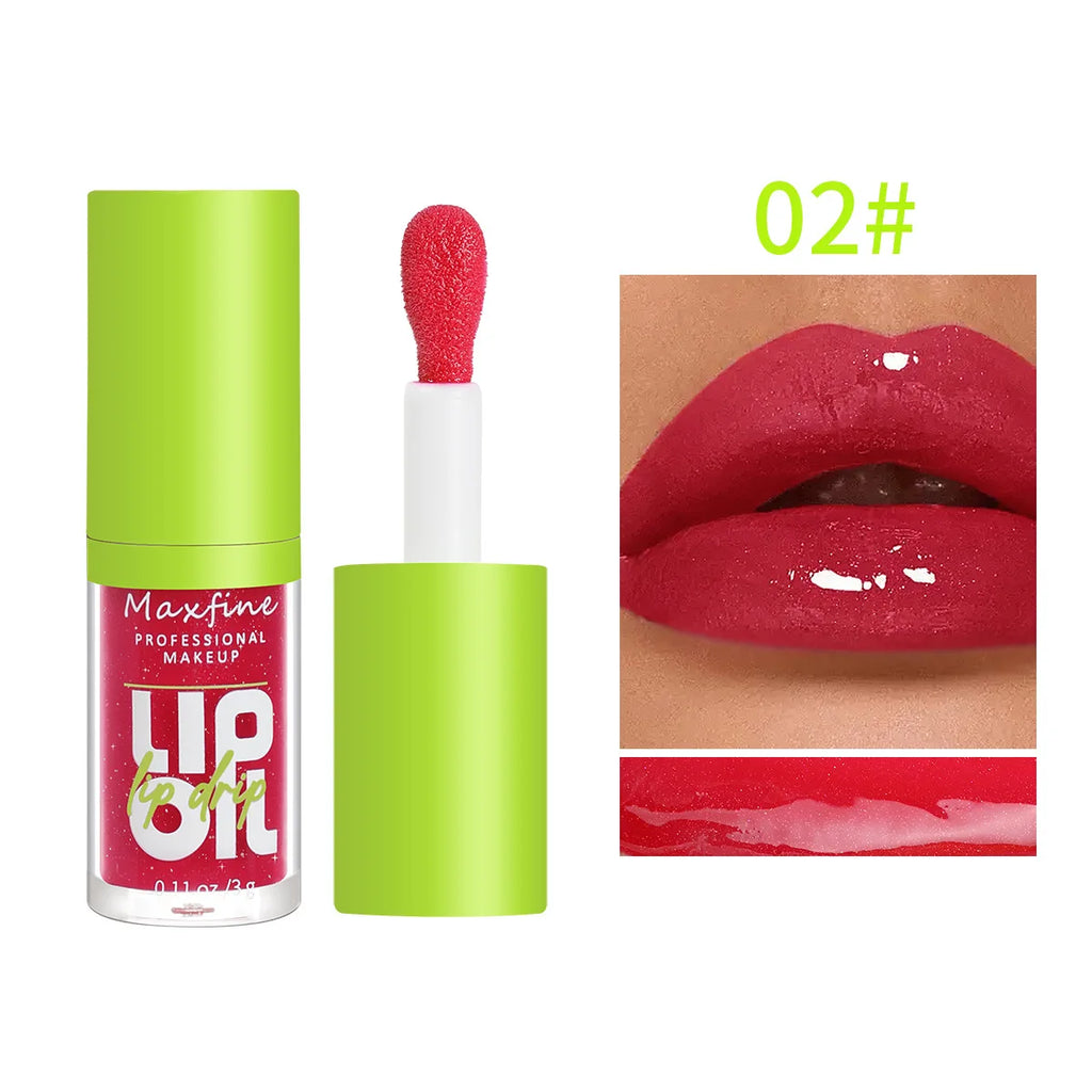 Lip Gloss Waterproof Long-term Moisturizing Non-stick Cup Non-fading Liquid Green Packaging Lip Gloss Cosmetics - Clikcy