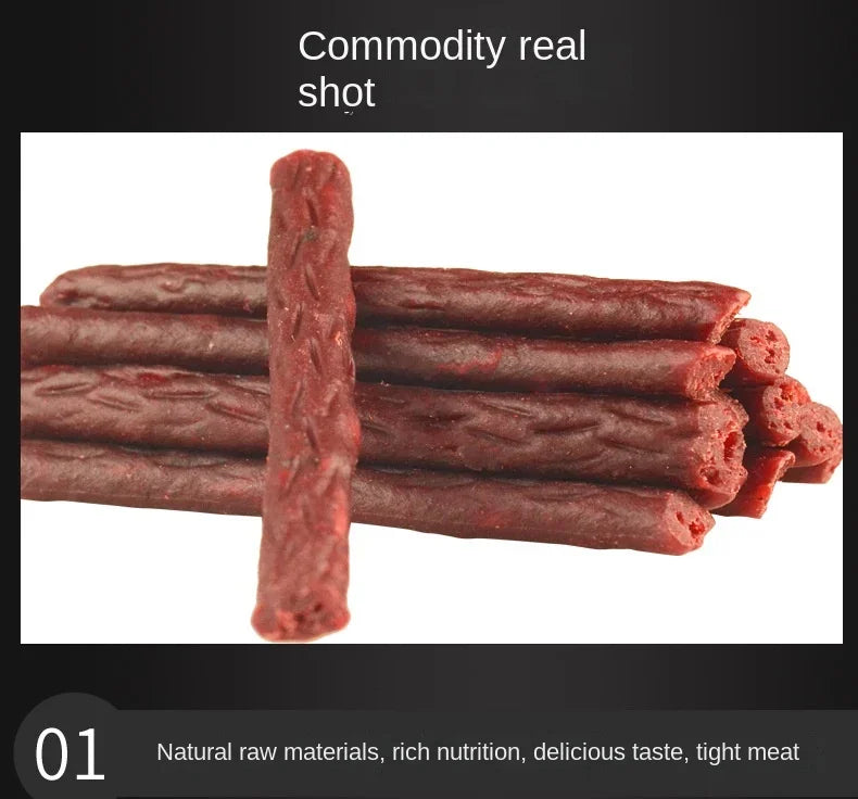 500g Pet Snacks Dog Snacks Fragrant Soft Beef Strips Balanced Nutrition Teeth Grinding and Cleaning Dog Training Reward Snacks - Clikcy