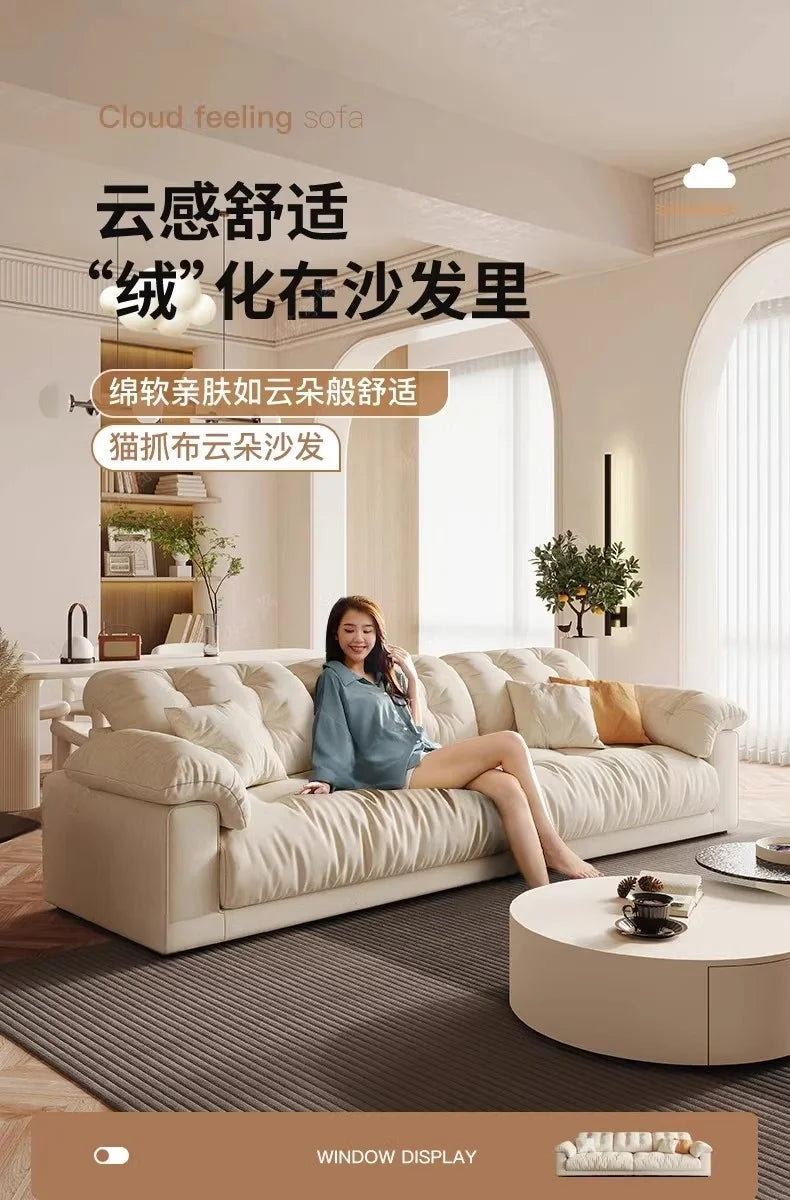 Nordic Modern Living Room Sofa Luxury Designer Fluffy Loveseat Lazy Sofa Lounge Cloud Divano Da Soggiorno Furniture Home - Clikcy