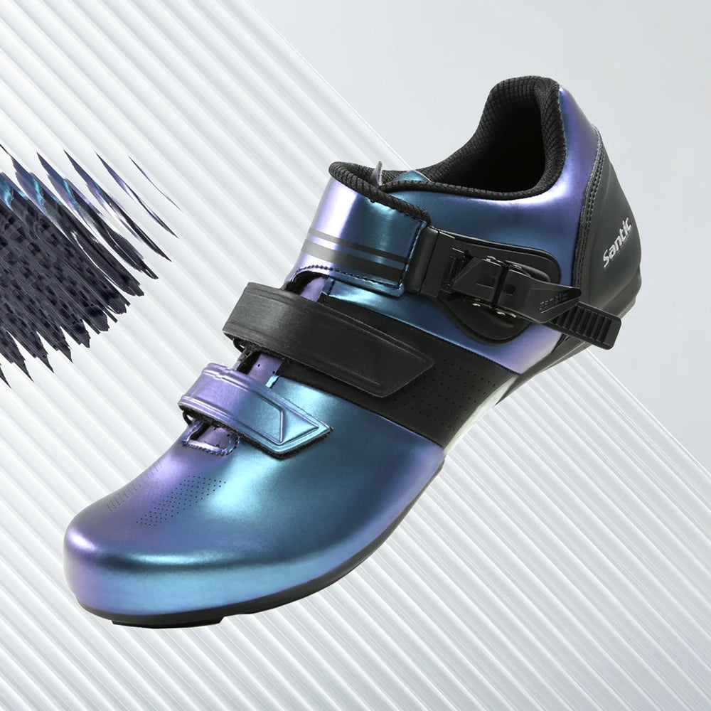 Santic Non-locking Cycling Shoes Rubber Sole Men's Outdoor Road Riding Bicycle Equipment Fashionable Biking Sport Sneakers 36-46 - Clikcy