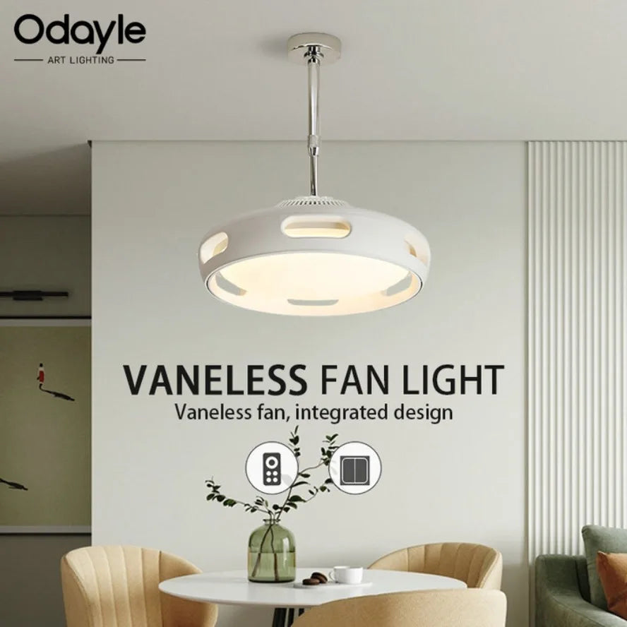 LED Ceiling Fan Light Modern Creative Leaf Less Low Decibel 6th Gear  Living Room Dining Room Bedroom Dimmable Fan Light - Clikcy