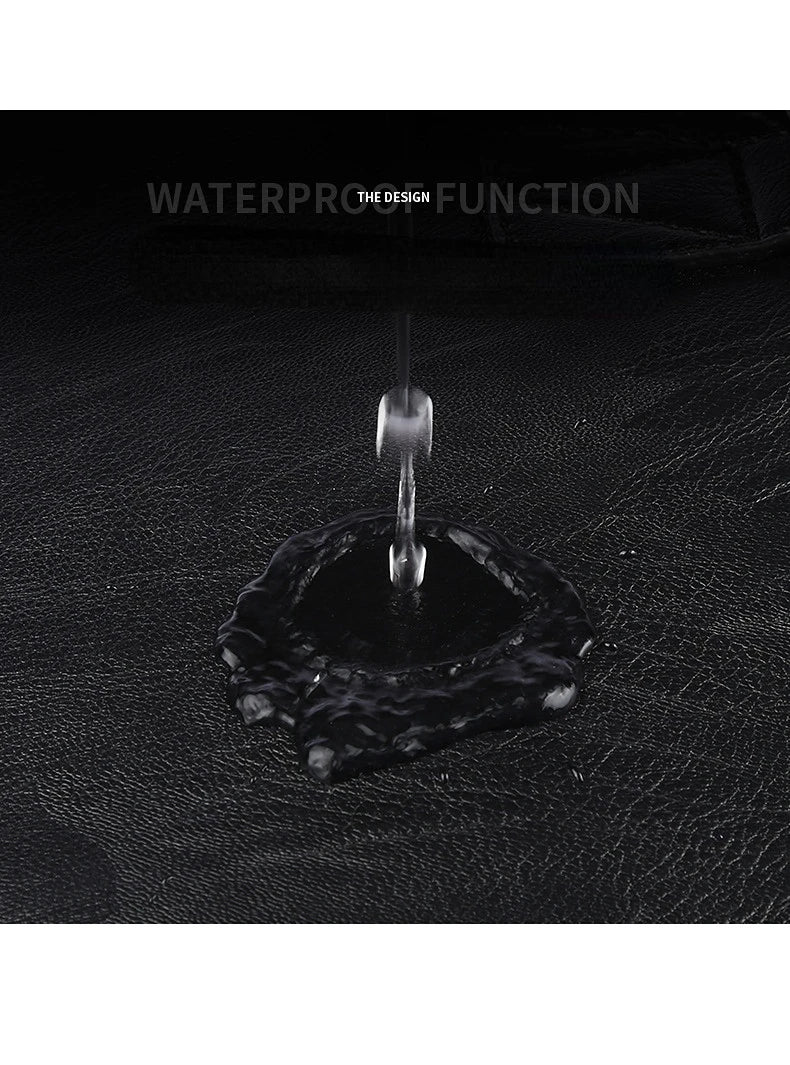 Simple Fashion Men's Backpack Soft Pu Leather Backpack Men Large Capacity 14inch Laptop Bag Students Schoolbags Travel Back Pack - Clikcy