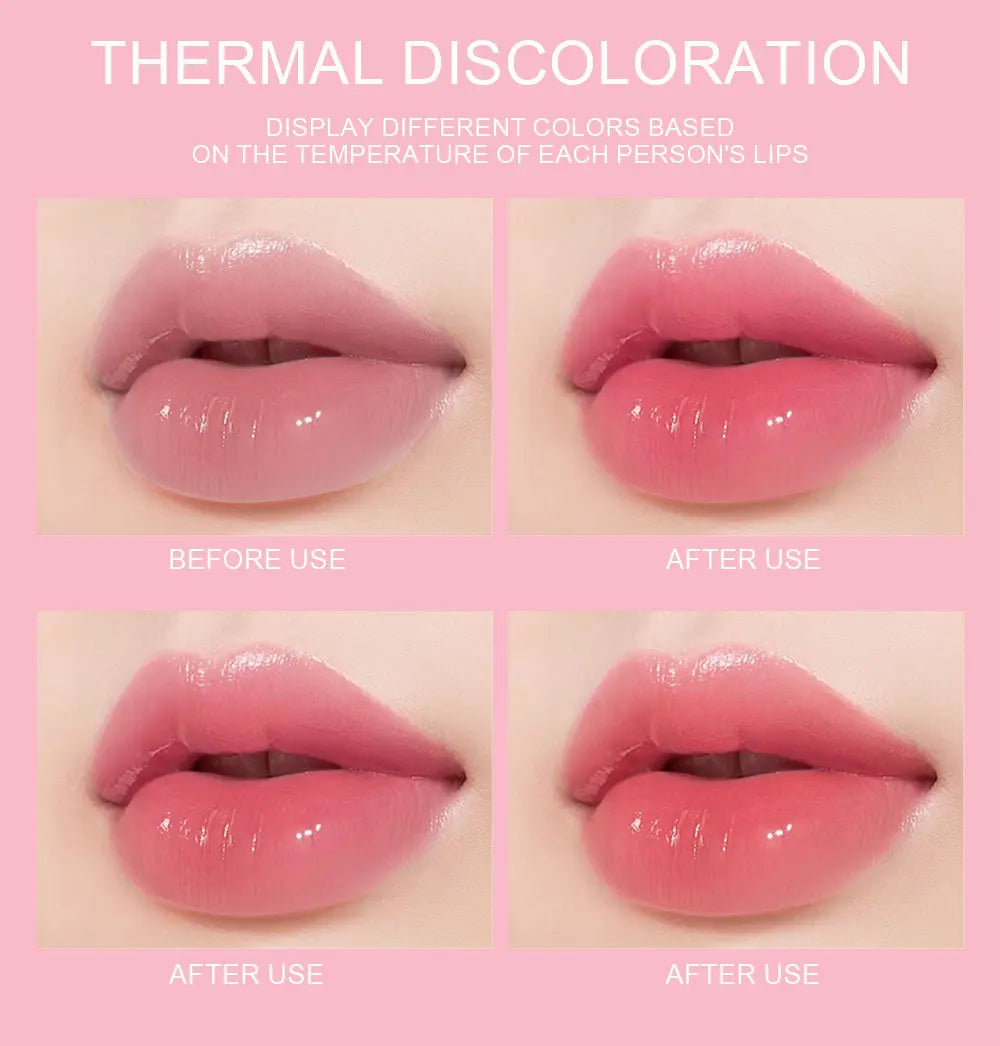 1PC Color Changing Lip Balm Temperature Change Tinted Lipstick Peach Moisturizing Lasting Waterproof Makeup Lip Care Cosmetics - Clikcy