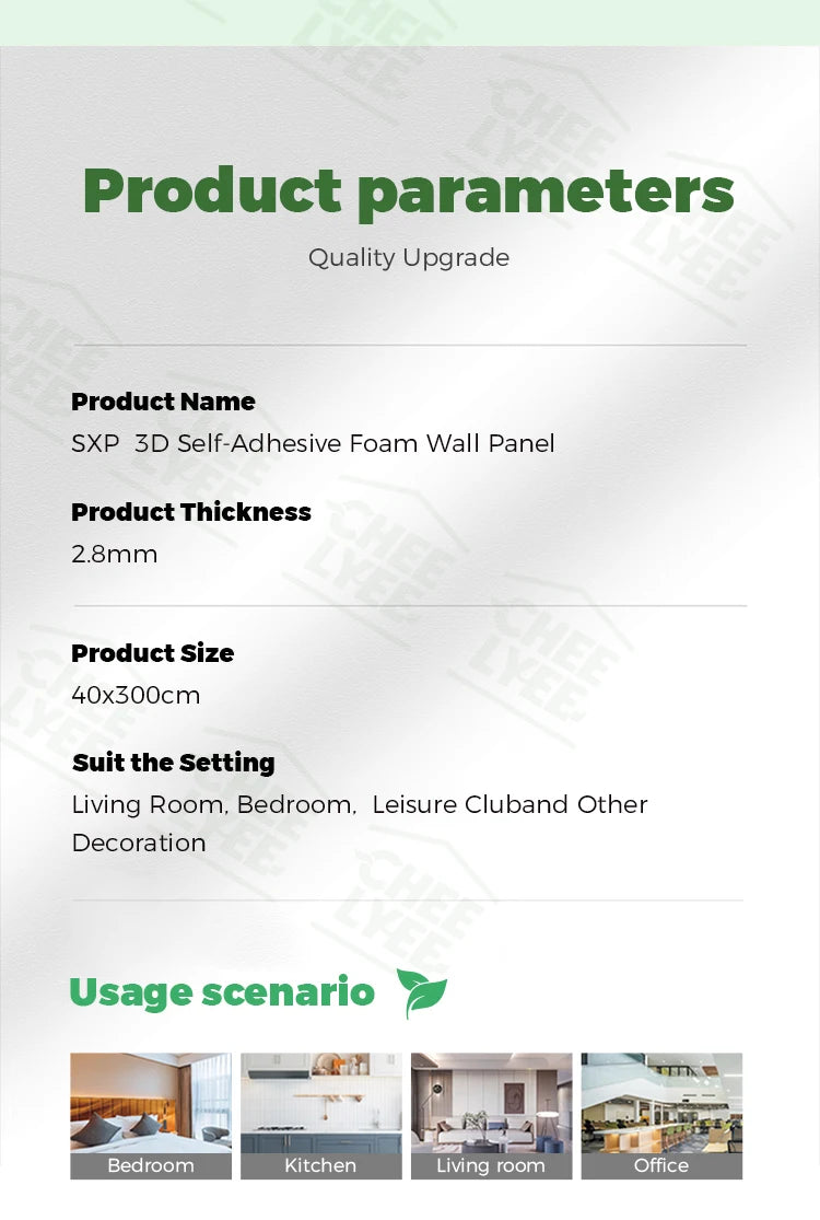 1 Roll Self-Adhesive Wall Panel Sxp Foam Stickers Peel and Stick 3D Wall Sticker Easy to DIY Suitable for Ceiling, Living Room - Clikcy