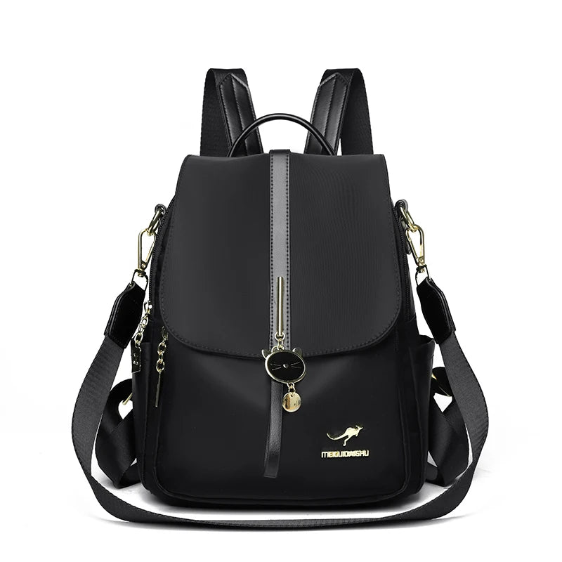 Cute Pendant Backpack Women Waterproof Nylon Back Pack Fashion College Daypack High Capacity School Bag for Girls Travel Bag