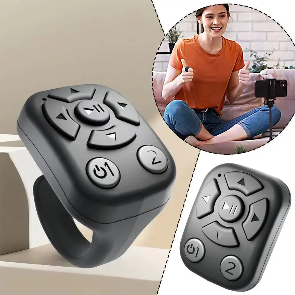 2024 Bluetooth Remote Control Gadget Flipping Selfie Fingertip Controller Give Likes 4 Buttons For IPhone - Clikcy