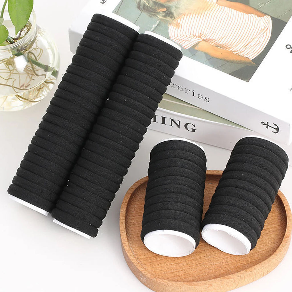 50/100pcs Black Hair Bands for Women Girls Hairband High Elastic Rubber Band Hair Ties Ponytail Holder Scrunchies Accessorie - Clikcy