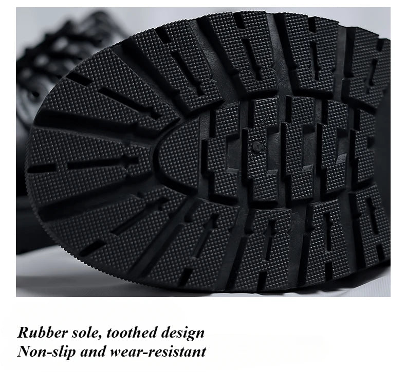 Luxury Men's Genuine Leather Business Formal Shoes British Style Men's Black Platform Lace Up Casual Shoes Zapatos De Cuero 2025