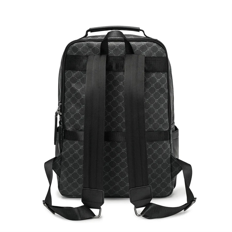 Fashion Business Men Backpack Luxury Double Layer Men's Backpacks Floral Plaid Laptop Backpack Male Schoolbag Travel Back Bag - Clikcy