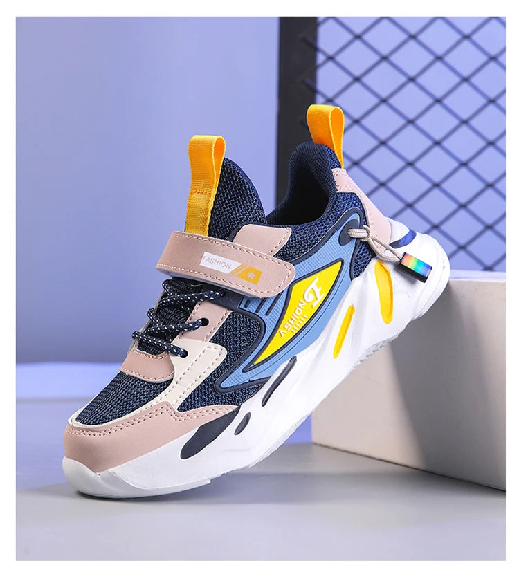 Kids' Sneakers Children Casual Sports Shoes for Boys Breathable Summer Mesh Kids Hook&Loop Students Girls School Running Shoes - Clikcy