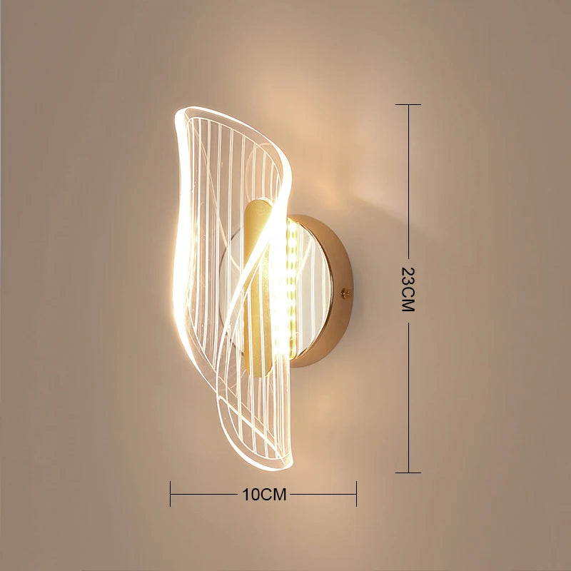 Modern 18W Acrylic LED Wall Light Fixture Corridor Wall Sconce for Living Room Interior Bedroom Decoration  LED Wall Light Lamp - Clikcy