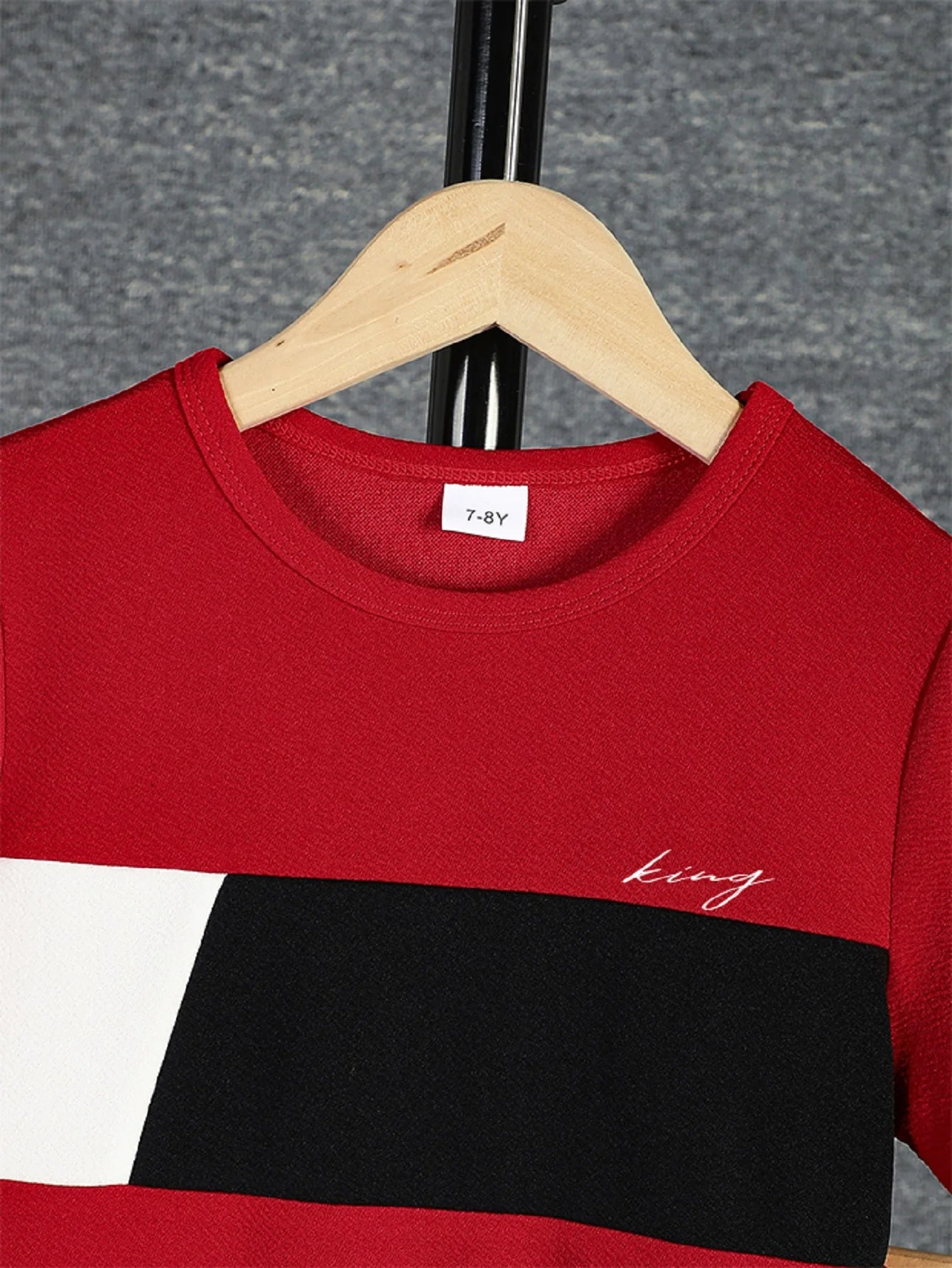 2pcs Boys Casual Colorblock Short Sleeve T-shirt & Shorts Set, Comfy Summer Kids Clothes - Clikcy