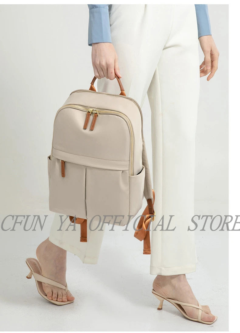 CFUN YA Luxury  2024 Summer Trend Women Backpack 14 Inch Laptop Bag Pack Travel Student Schoolbag Teen Girls Bookbag рюкзак женс - Clikcy